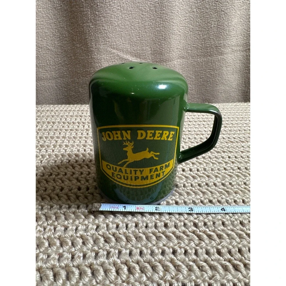 John Deere Salt and Pepper Shaker Set Green Quality Farm Equipment Mug Style